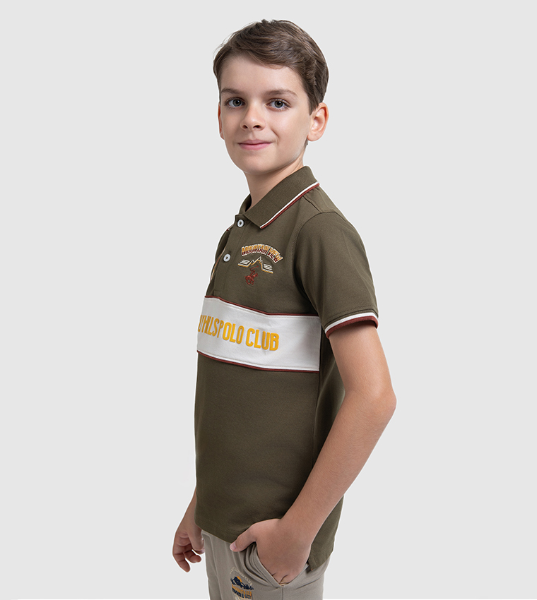 Logo Embroidered Short Sleeves Polo T-Shirt