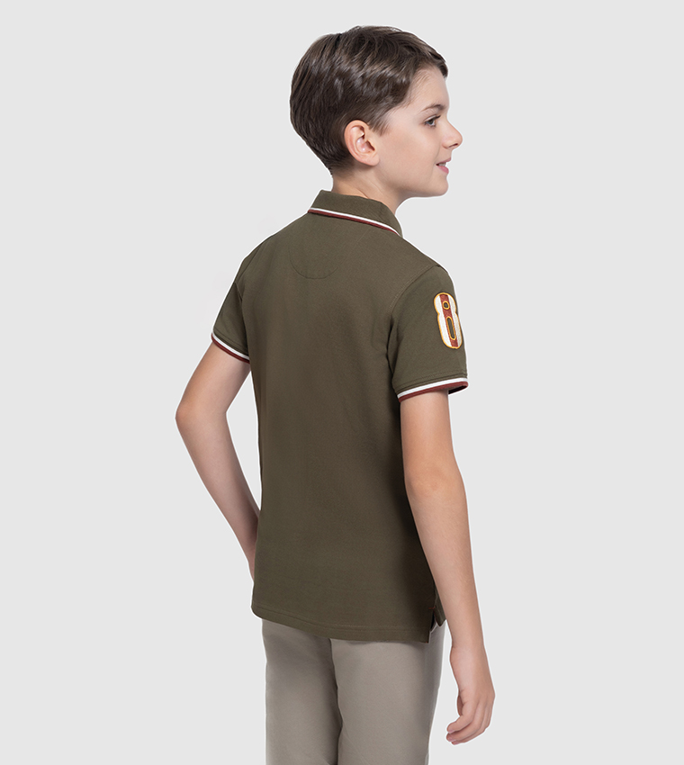 Logo Embroidered Short Sleeves Polo T-Shirt