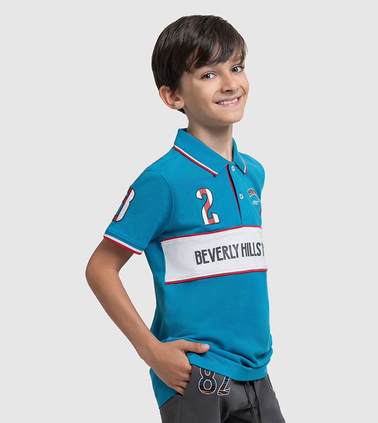 Logo Embroidered Short Sleeves Polo T-Shirt