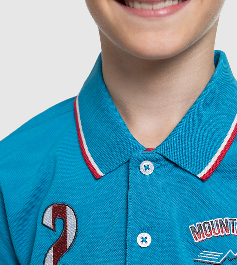 Logo Embroidered Short Sleeves Polo T-Shirt