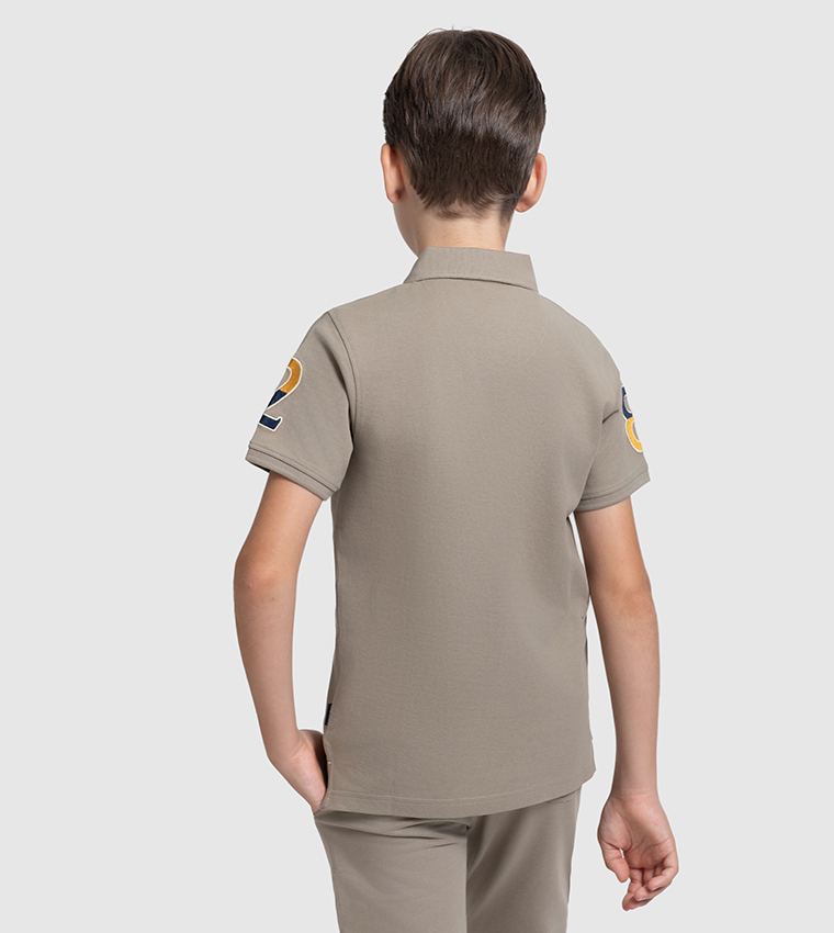 Color Block Short Sleeves Polo T-Shirt