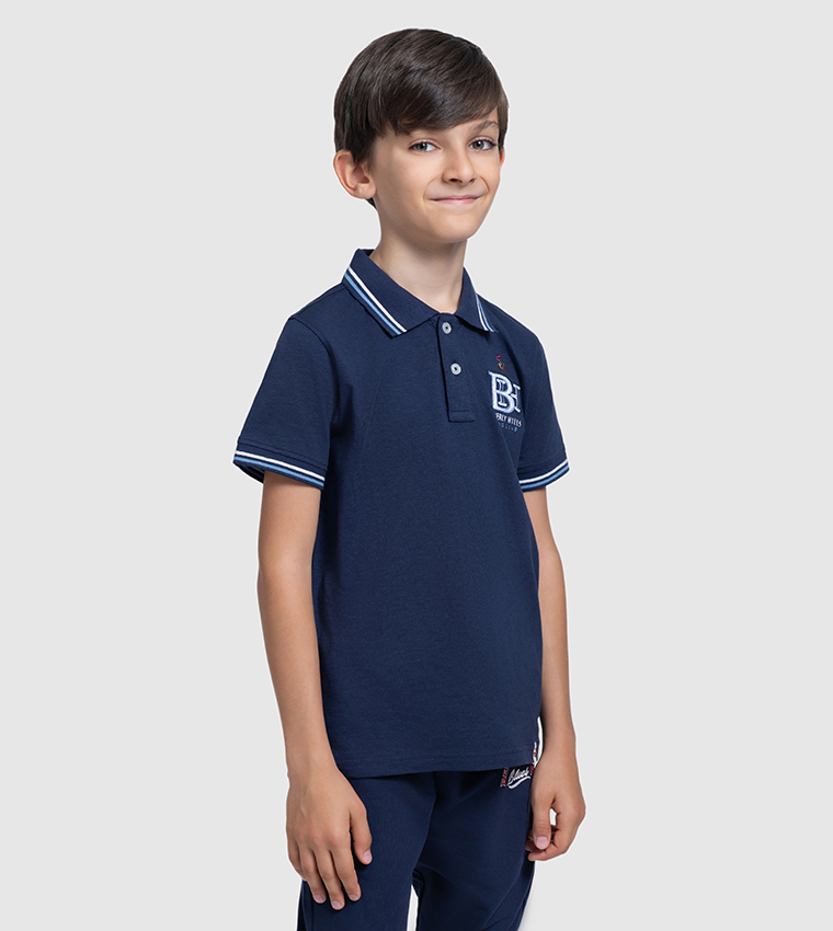 Logo Embroidered Short Sleeves Polo T-Shirt