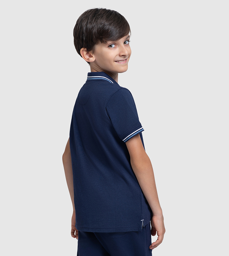 Logo Embroidered Short Sleeves Polo T-Shirt