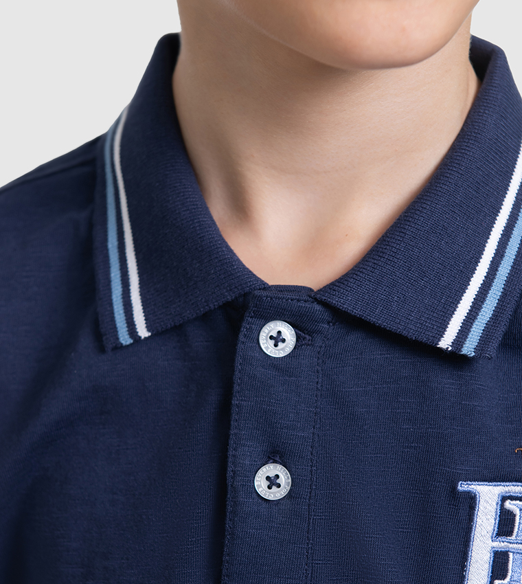 Logo Embroidered Short Sleeves Polo T-Shirt