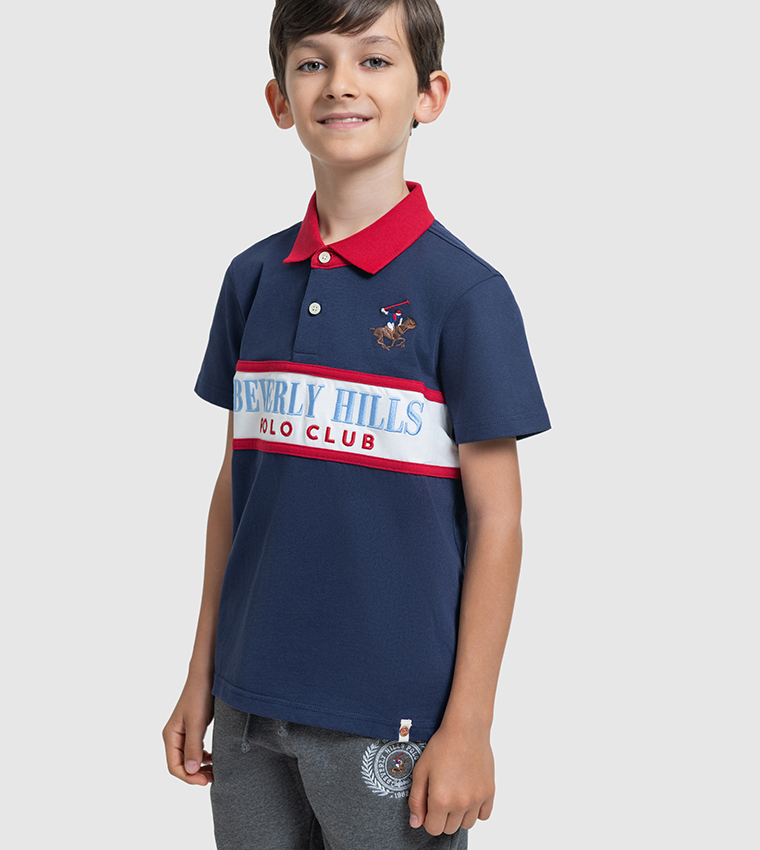 Logo Embroidered Short Sleeves Polo T-Shirt