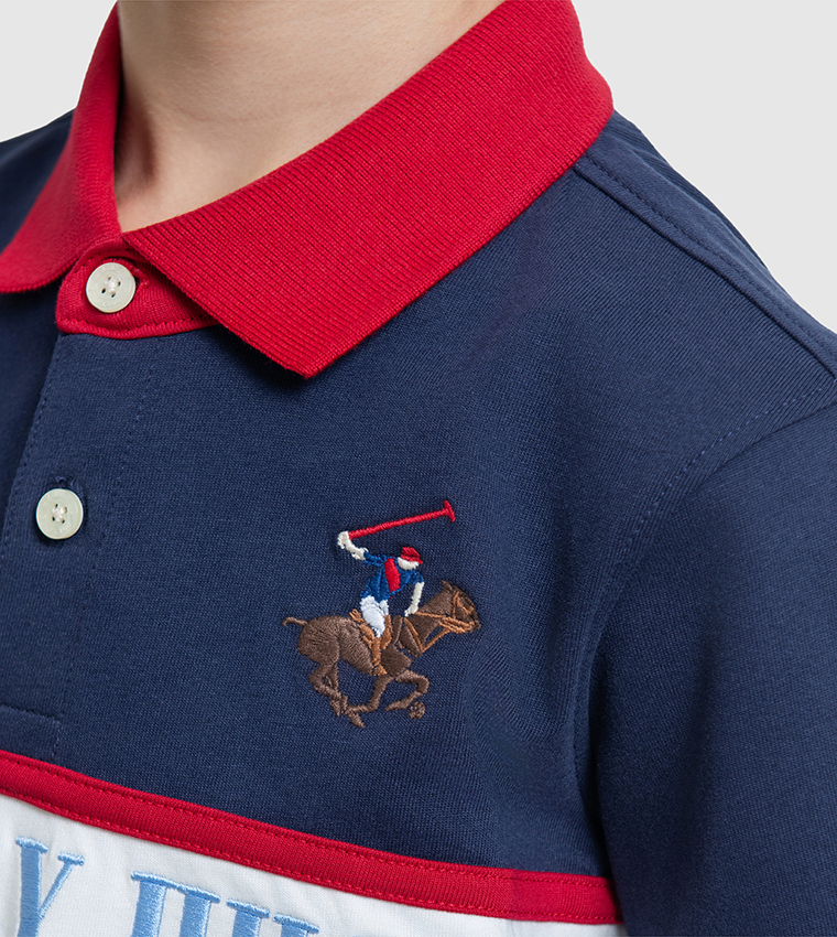 Logo Embroidered Short Sleeves Polo T-Shirt