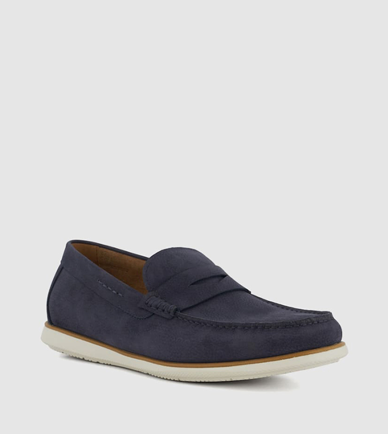 Navy loafers store