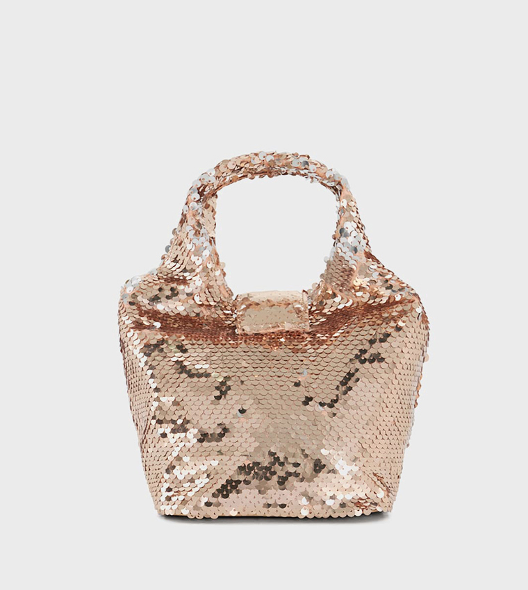 Buy Dune London BRIGHTEN Sequins Detail Mini Bag In Rose Gold