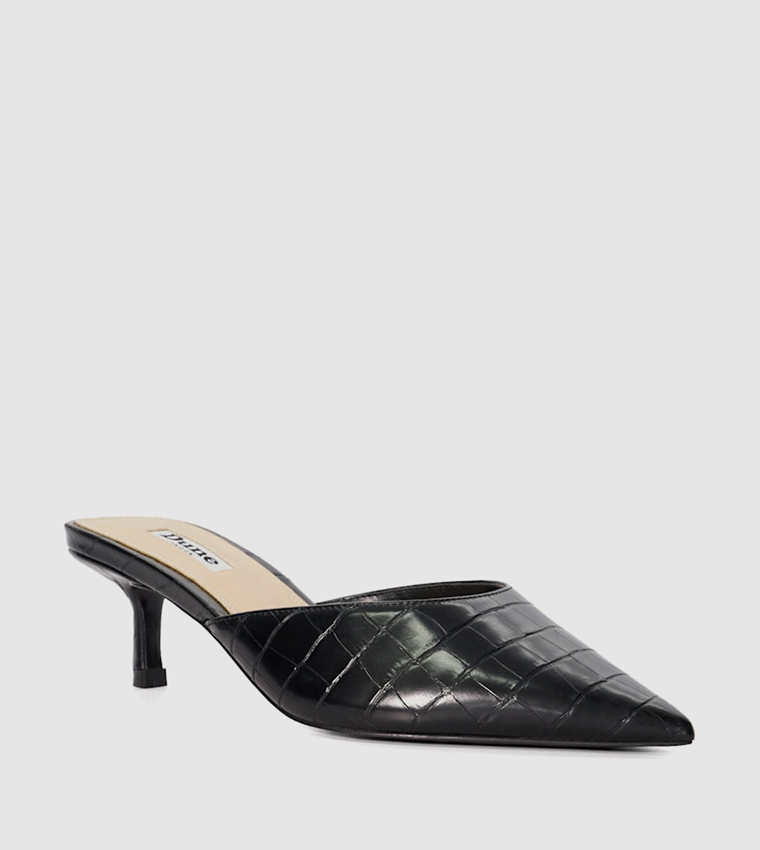 CALIOPE Textured Pointed Toe Mules
