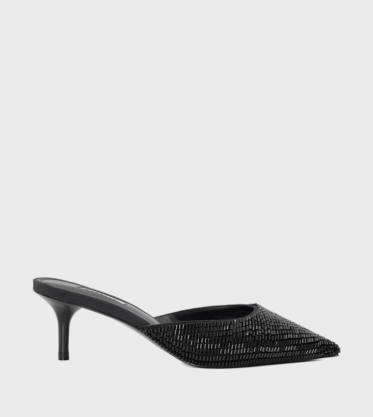 CALISE Embellished Pointed Toe Mules
