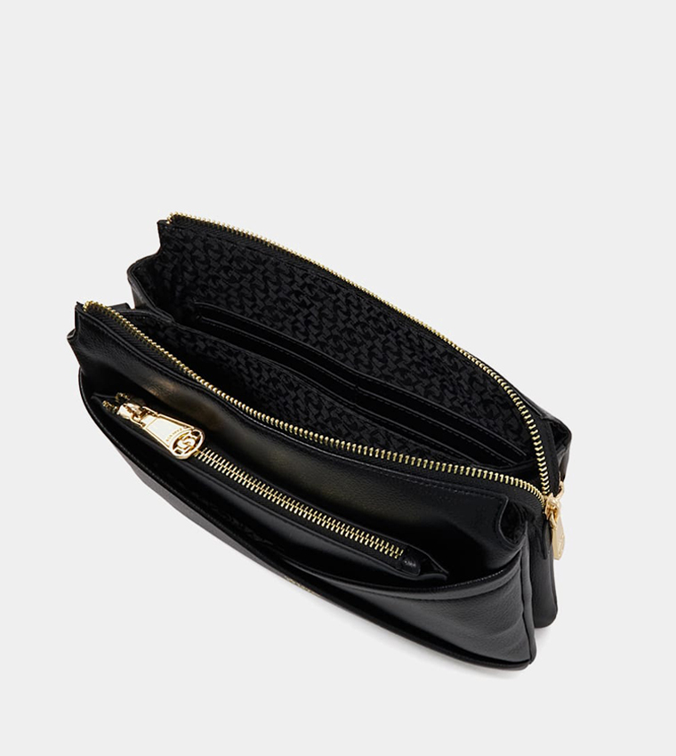 DALLIANCE Textured Logo Detail Shoulder Bag