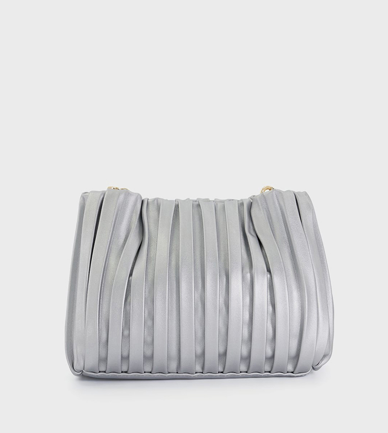 DINIDOMINIE Pleated Top Handle Bag