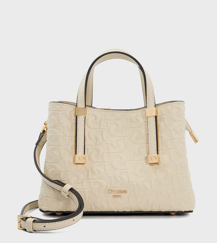 DINKIEDORRIE L Monogram Embossed Satchel Bag