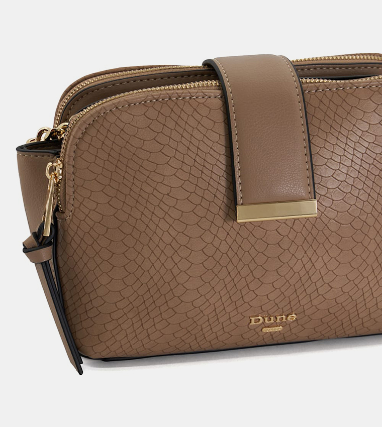 Buy Dune London DUILTSO Textured Camera Bag In Taupe | 6thstreet Qatar