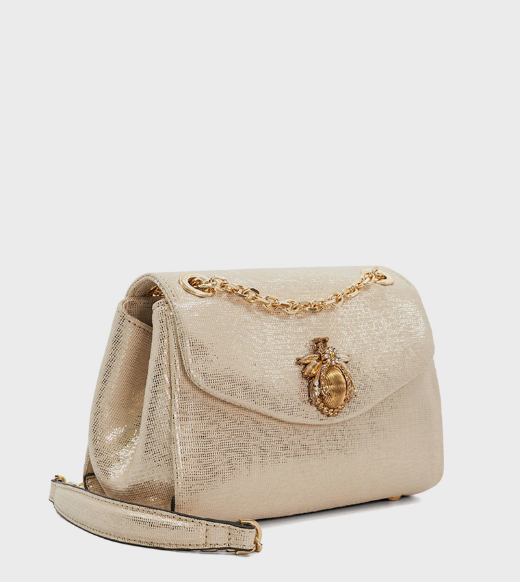 DUSK Embellished Chain Handle Cross Body Bag