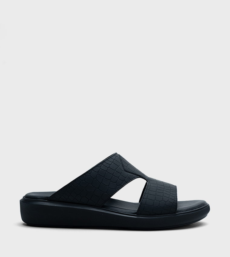 HAMISH Croc Textured Arabic Sandals