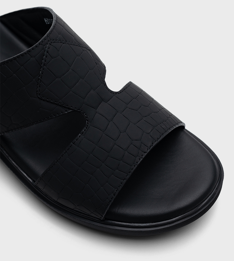HAMISH Croc Textured Arabic Sandals