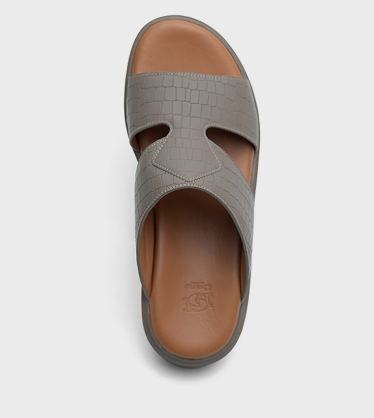 HAMISH Croc Textured Arabic Sandals