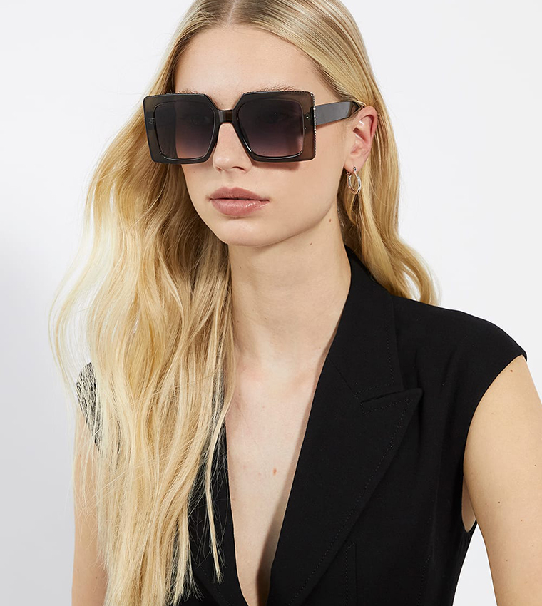 GLITZY Embellished Oversized Sunglasses