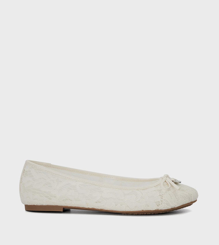 HEARTSTRING Lace Detail Ballerinas