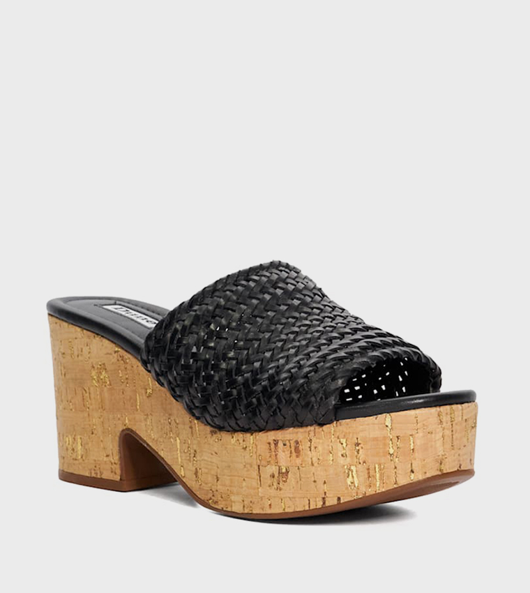 JOSEFINE Woven Strap Platform Heel Sandals