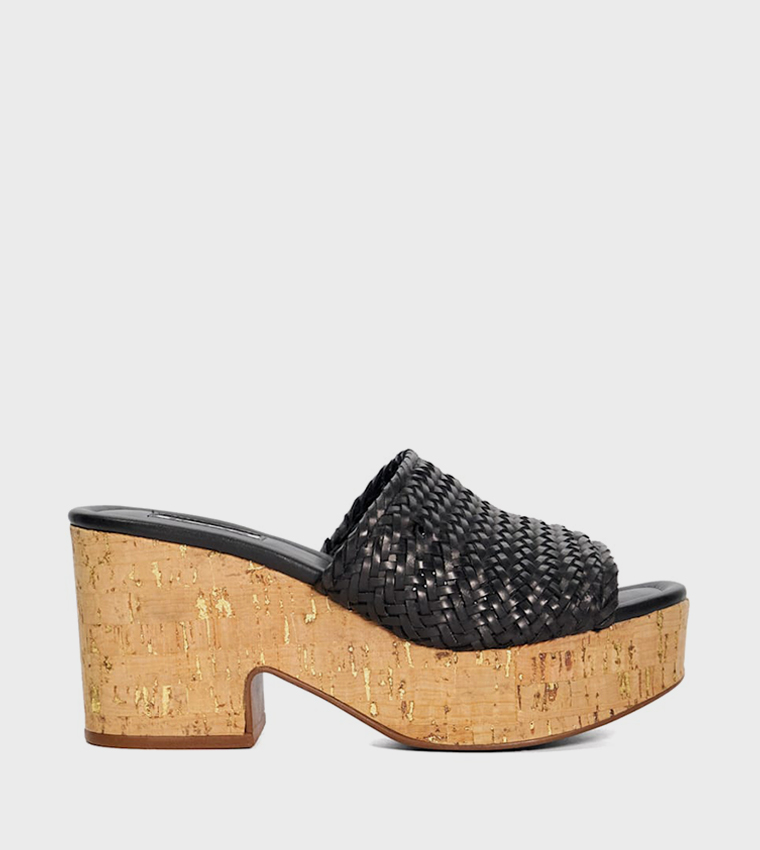 JOSEFINE Woven Strap Platform Heel Sandals