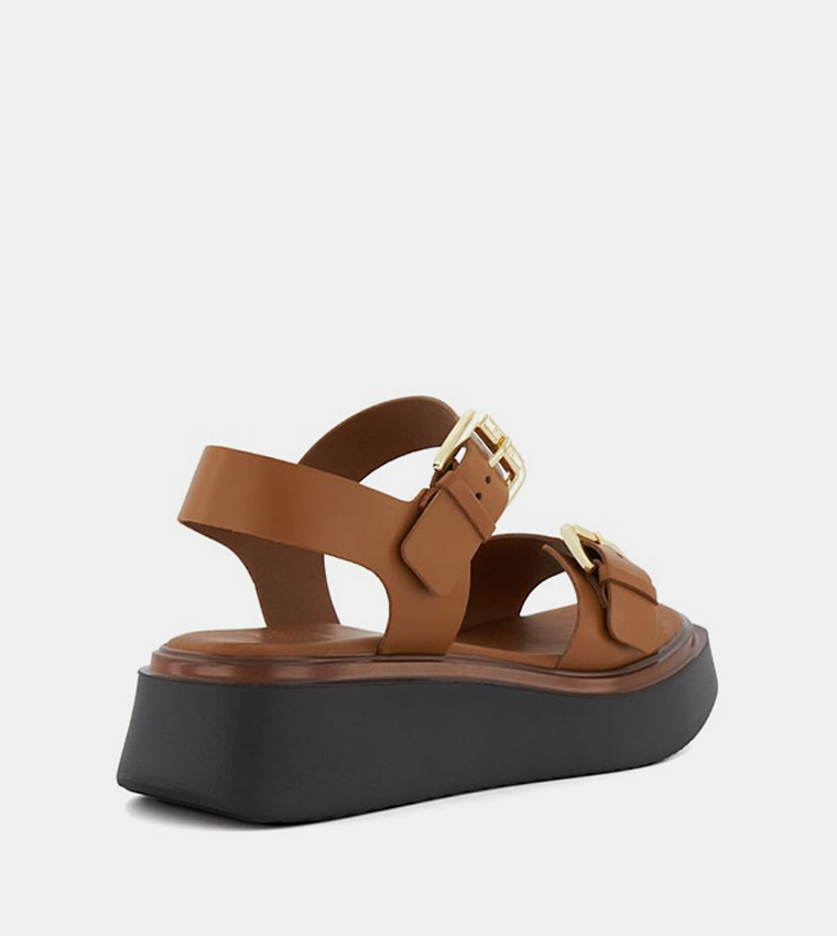 Buy Dune London LOELLS Ankle Strap Flatform Sandals In Tan