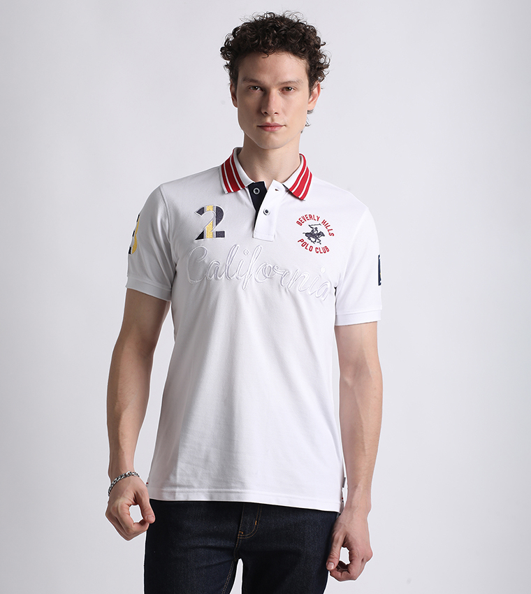 Embroidered Short Sleeves Polo T-Shirt
