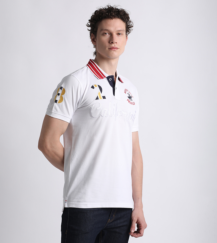 Embroidered Short Sleeves Polo T-Shirt