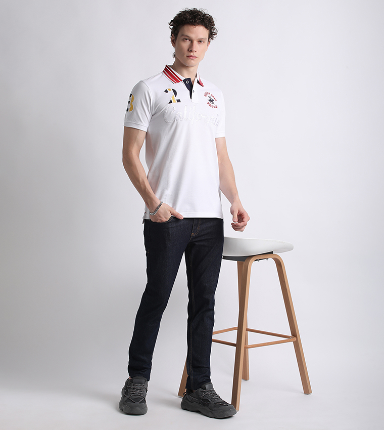 Embroidered Short Sleeves Polo T-Shirt