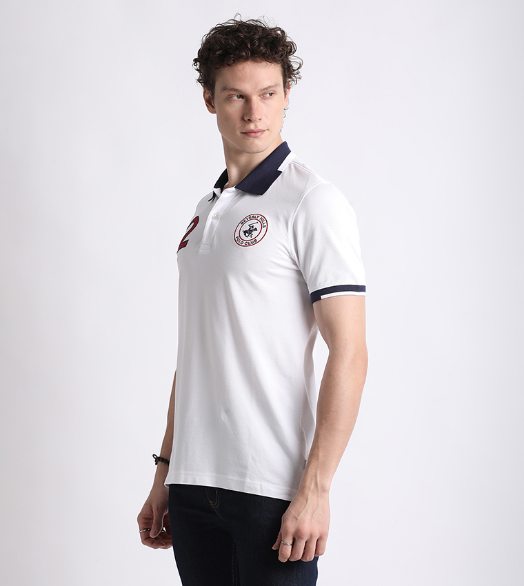 Logo Embroidered Short Sleeves Polo T-Shirt