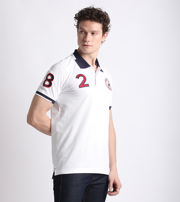Logo Embroidered Short Sleeves Polo T-Shirt