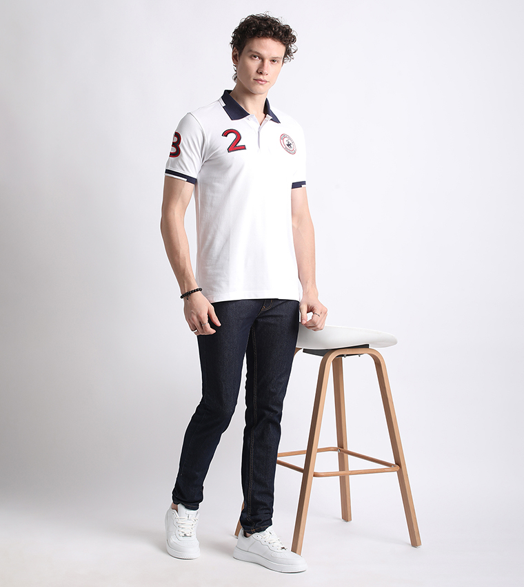Logo Embroidered Short Sleeves Polo T-Shirt