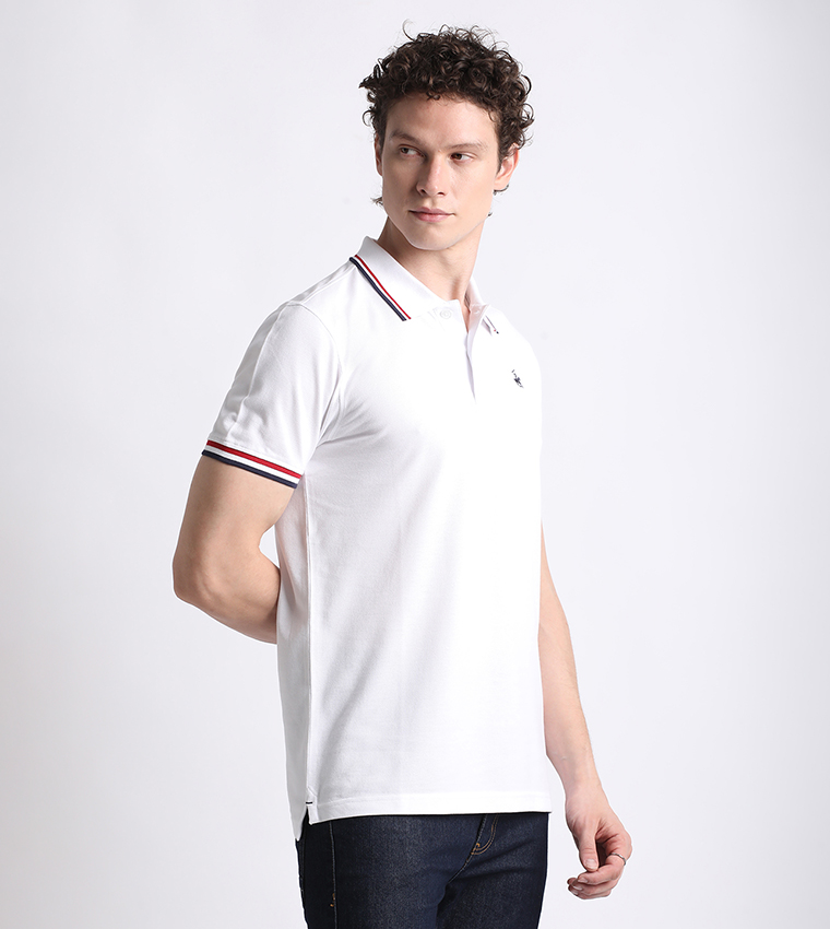 Logo Embroidered Short Sleeves Polo T-Shirt
