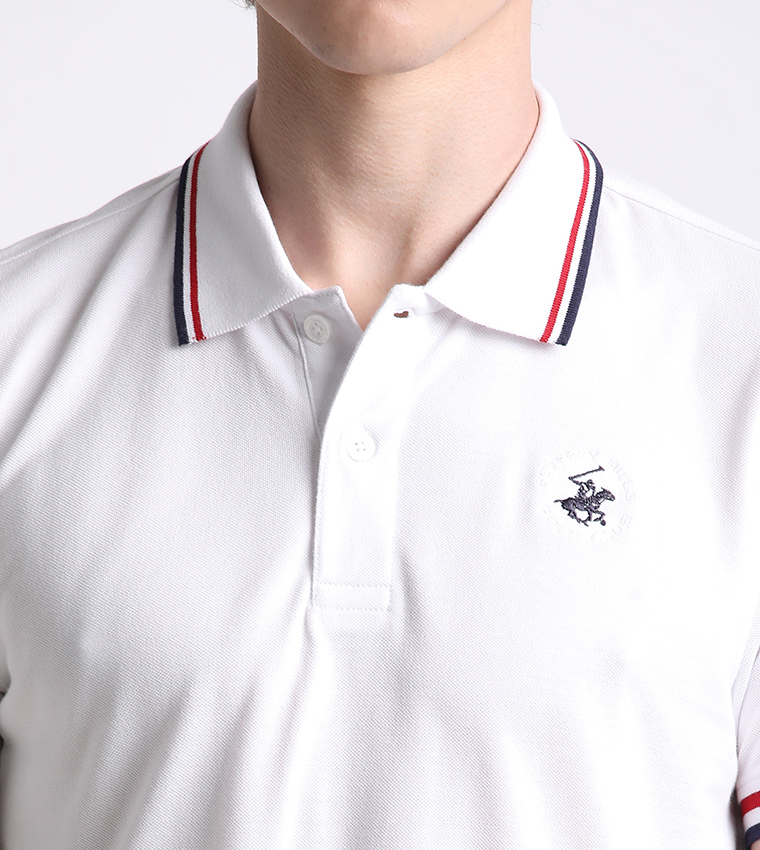 Logo Embroidered Short Sleeves Polo T-Shirt