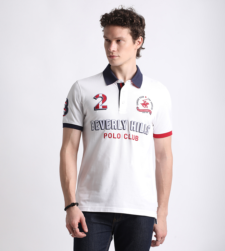 Logo Embroidered Short Sleeves Polo T-Shirt