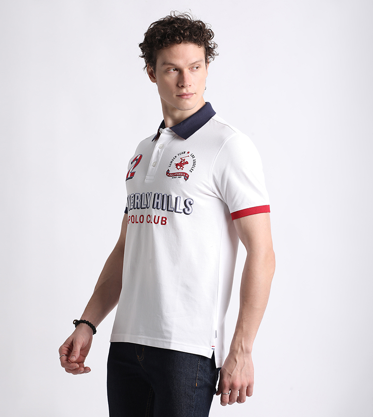 Logo Embroidered Short Sleeves Polo T-Shirt