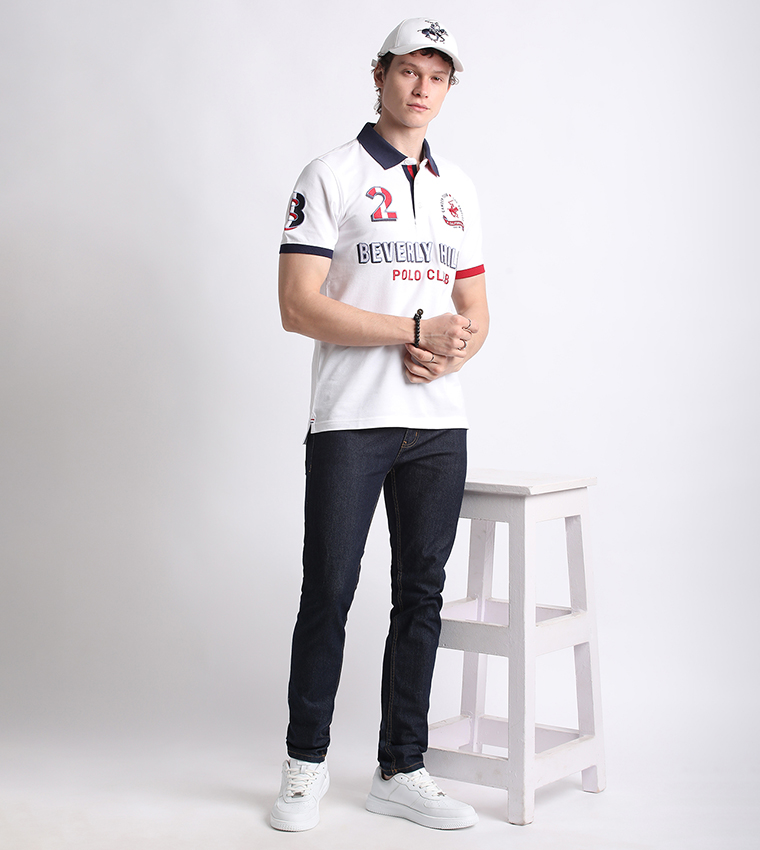 Logo Embroidered Short Sleeves Polo T-Shirt