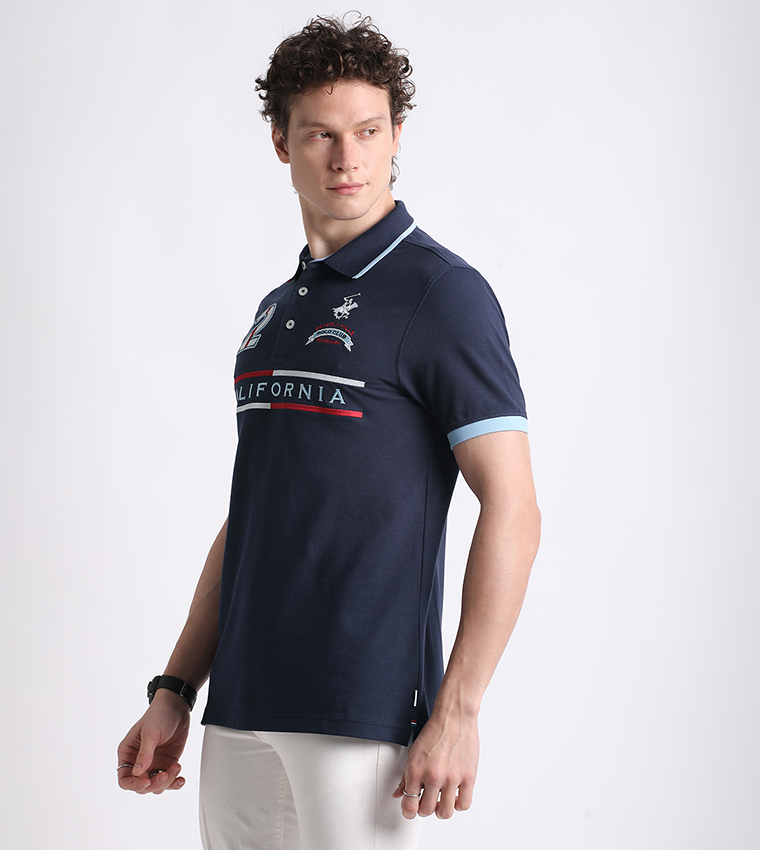 Logo Embroidered Short Sleeves Polo T-Shirt