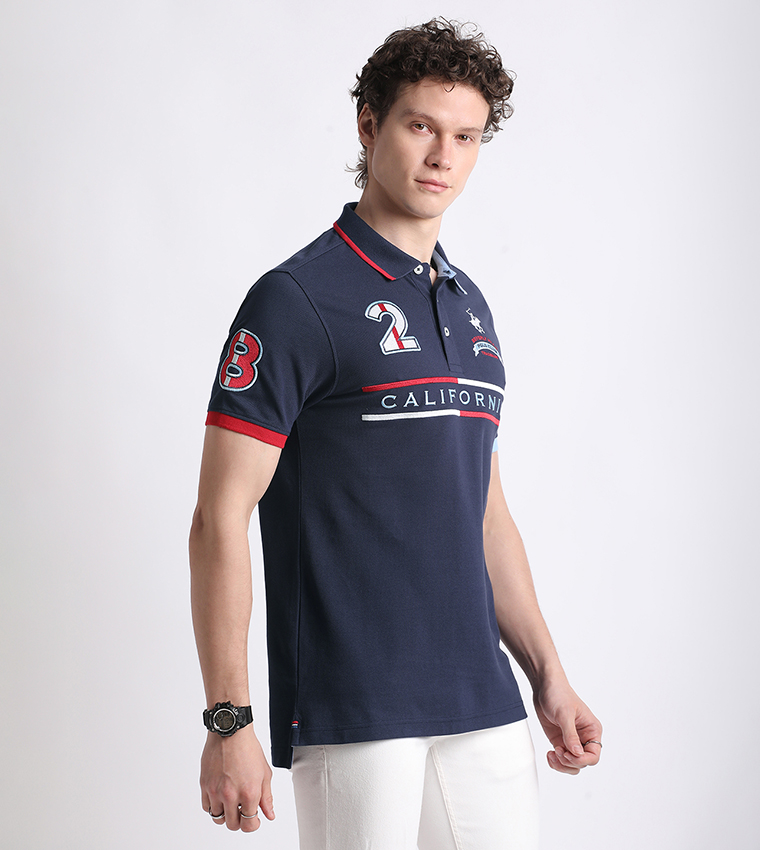Logo Embroidered Short Sleeves Polo T-Shirt