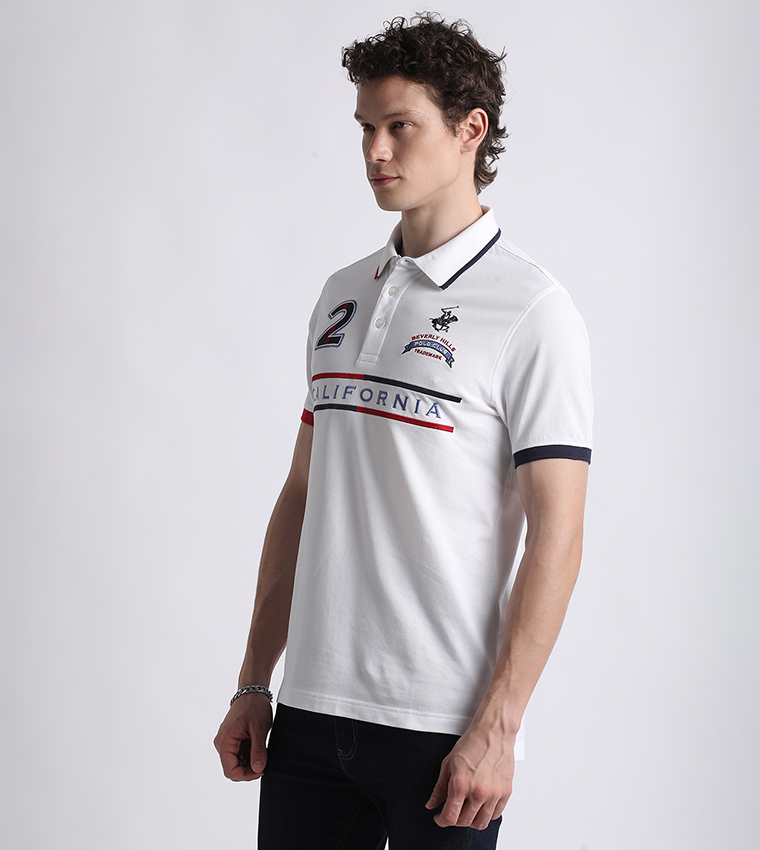 Logo Embroidered Short Sleeves Polo T-Shirt