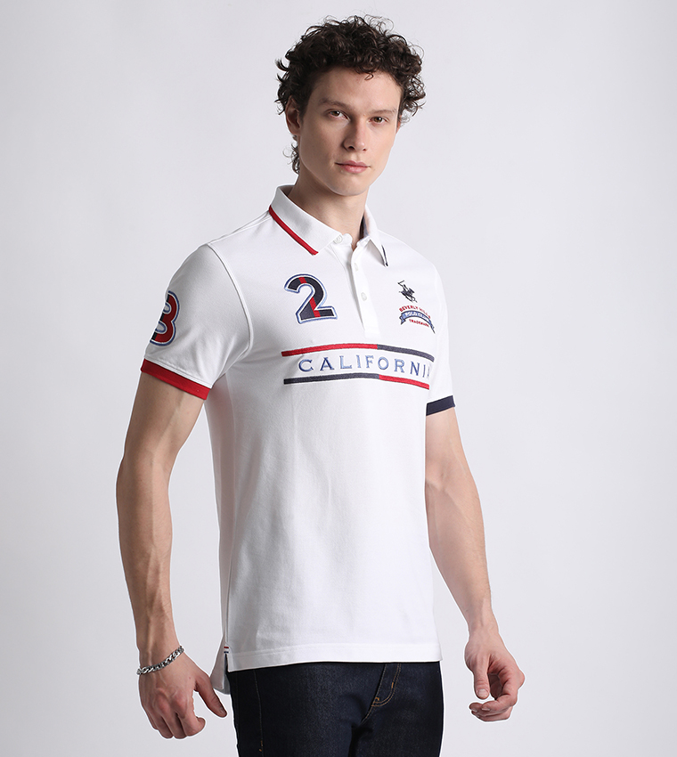 Logo Embroidered Short Sleeves Polo T-Shirt