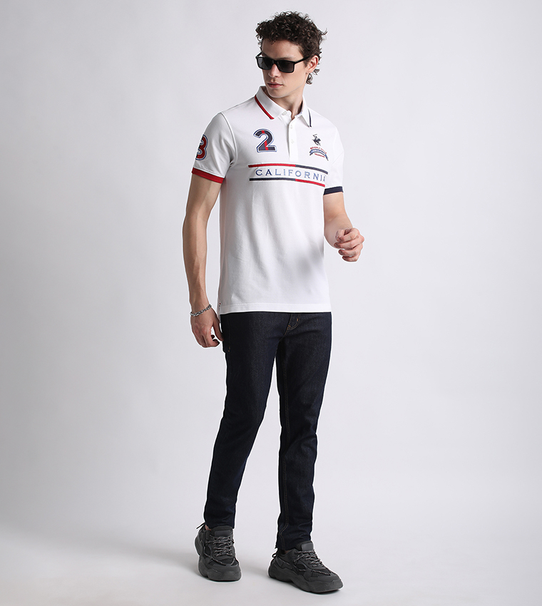 Logo Embroidered Short Sleeves Polo T-Shirt