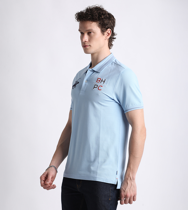 Logo Embroidered Short Sleeves Polo T-Shirt