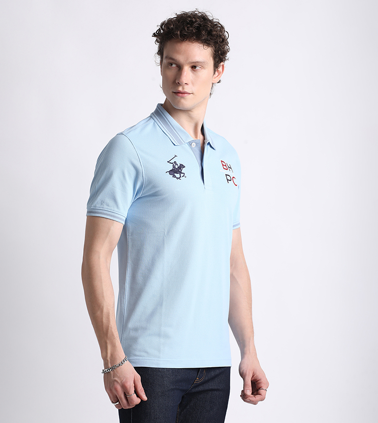 Logo Embroidered Short Sleeves Polo T-Shirt