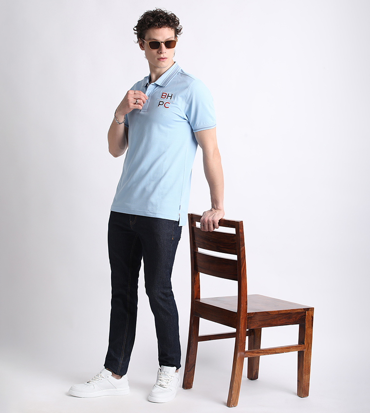 Logo Embroidered Short Sleeves Polo T-Shirt