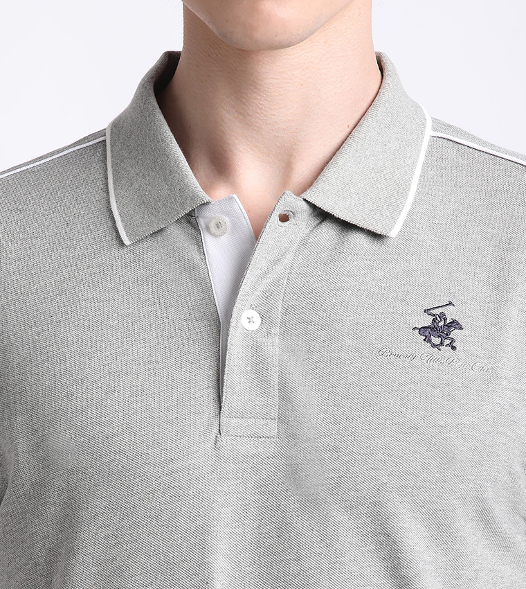 Logo Embroidered Short Sleeves Polo T-Shirt