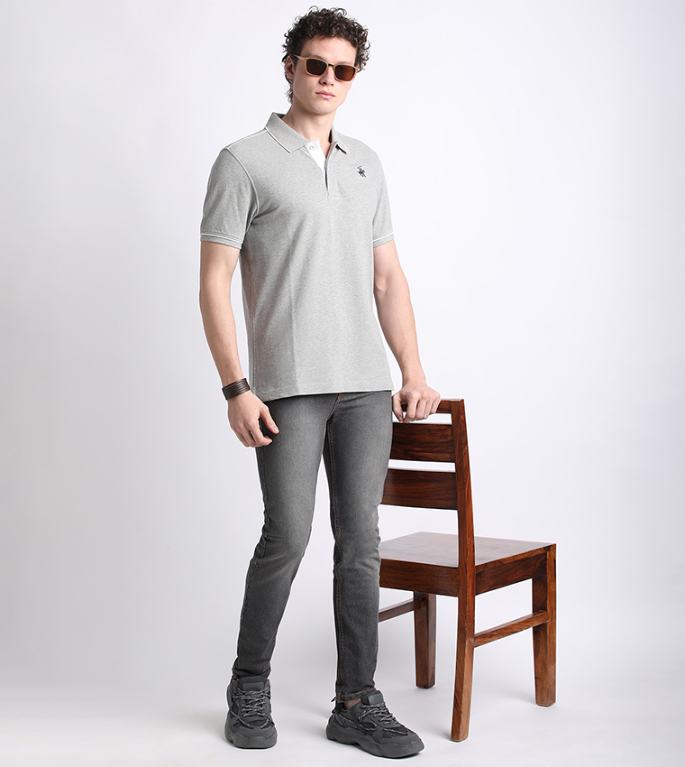Logo Embroidered Short Sleeves Polo T-Shirt
