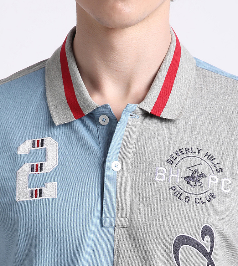 Color Block Short Sleeves Polo T-Shirt