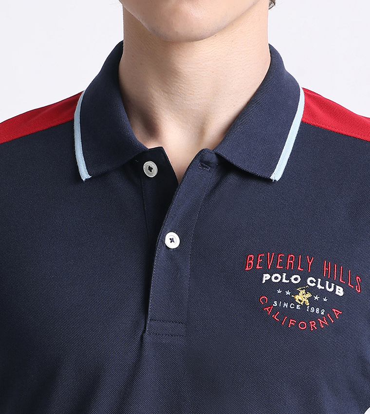 Color Block Short Sleeves Polo T-Shirt